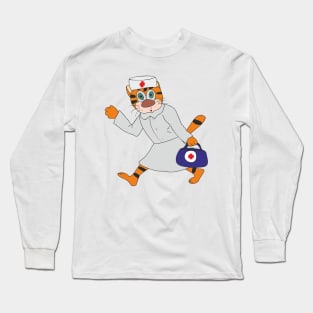 Funny cat doctor Long Sleeve T-Shirt